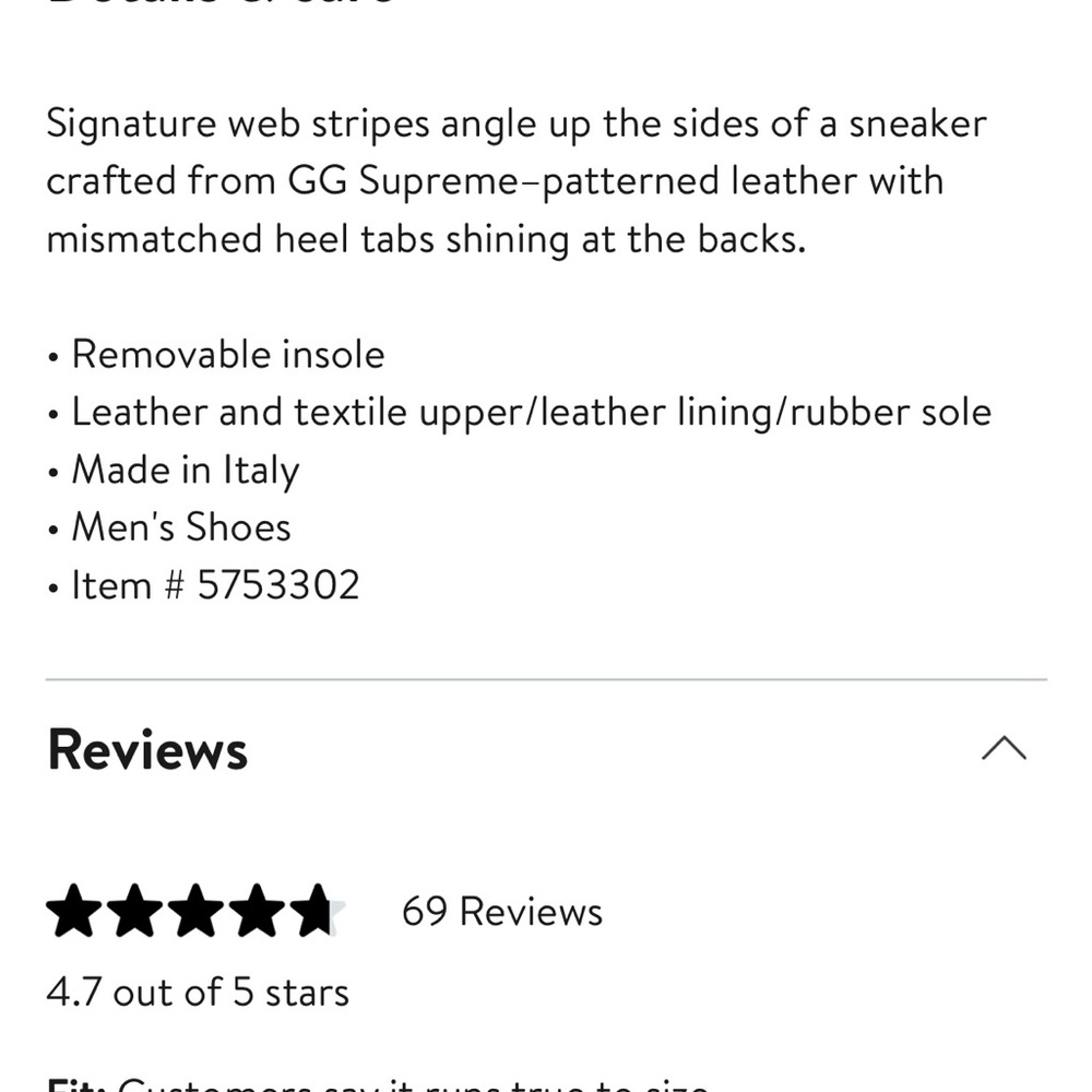 Ace GG Supreme Low Top Sneaker (Men)
Gucci